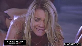 Blacked iconic Gabbie in a wild interracial foursome with big cock riding and doggystyle