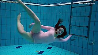 i watch liza bubarek as hot underwater mermaid in pool