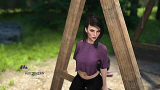 Summer Heat Part 3 gameplay shows brunette slut fucked with cum inside