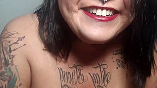 Mary jhuana flashes her huge saggy tits and big natural ass in cold sp to warm up