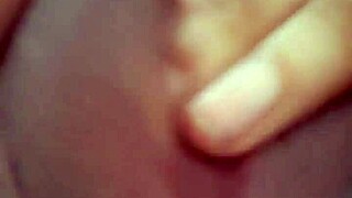 indian babe rubs her shaved wet cunt before work