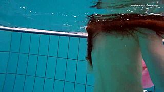 i watch liza bubarek as hot underwater mermaid in pool