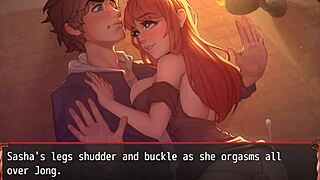 Harem Hentai Game Ep 13 Features Best Thighjob with Huge Cumshot.