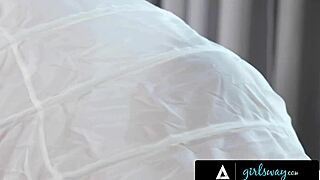 Horny Bride Cheats with Naughty Redhead Stepsister on Wedding Day