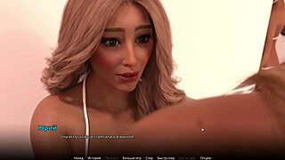 Beautiful 3D animated video of a mommy giving a blowjob and getting cum on her big boobs