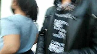 Ever Seen Best Friends Give a Daring Blowjob Right on a Public Street?