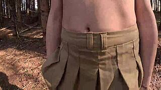 Perfect Latina teen strolls in woods showing off her sexy ass