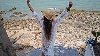 Voyeur EXHIBITION for neighbors with sexy ass shaking and hairy charm