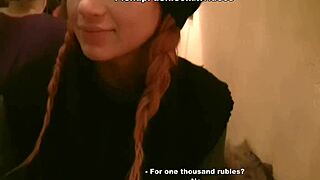 Redhead Slut in Public Toilet Fuck - Would You Dare Join Her?