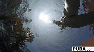 Watch Samantha Rone masturbate underwater in the pool?