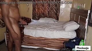 real standing doggystyle fuck for petite 18+ maid's wet pussy with big black cock 😈