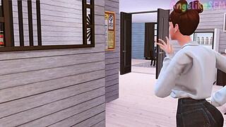 Futanari Boss Seduces Secretary for Deep Throat Test in Sims 4 Hentai