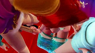 hey, wanna see anna, elsa, and ariel in wild 3d futa action?