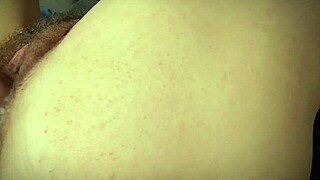 Stepson pounds hairy milf's wet pussy until she squirts everywhere.