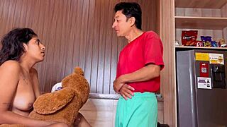 damn! horny stepmother, a total nympho, caught fucking her stepson’s toy!