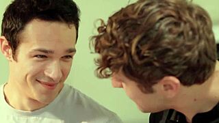 Gay anal sex with a cooking instructor in the kitchen