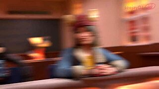 hope gets wild in class, bending over for naughty 3d cartoon action outdoors