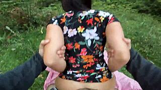 Outdoor Sex with Girlfriend's Best Friend in Sexy Dress Shocks Me