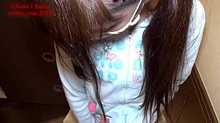 Petite Nana's diaper pee shame turns into wild fingering at wedding cosplay