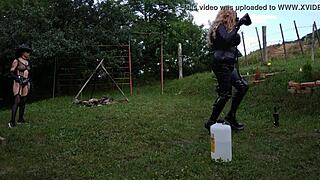 Beth Kinky says, Kneel for your goth domina and shemale horseman!