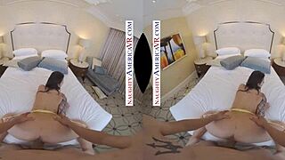 In this VR experience, Ivy Lebelle passionately fucks you with her naughty charms.
