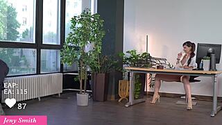 Did I invite the handyman to watch my masturbation with toys in this hentai anime?