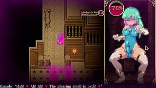 my futa lost control with hand and pussy toy in mage kanade's dungeon redo part 2