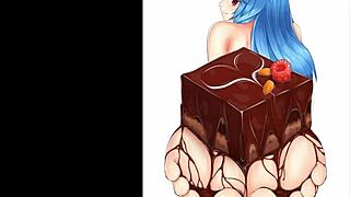 Femdom and soles fetish in an anime jerk off challenge