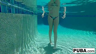 Watch Samantha Rone masturbate underwater in the pool?