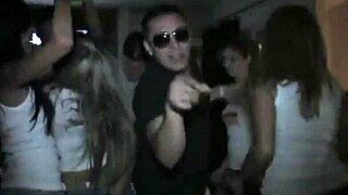 Party babe sucks big dicks with big tits