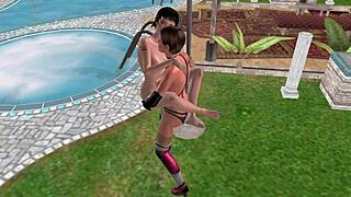 I love watching this cute lesbian girl fuck another in a lifting position