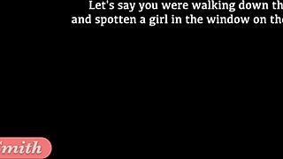 Spying on Jeny Smith taking nude selfies through window