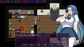 Does the horny slut expose herself in class?