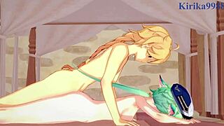 Sucrose, Hu Tao, and Aether in wild 3D action