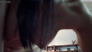 A German couple engages in blowjob, fucking, and creampie in a short time