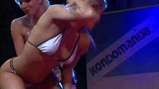 Wild porn stage fuck orgy with ripped clothes