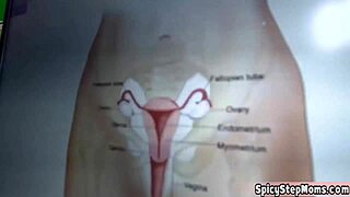 My hot brunette stepmother, a teacher, gives blowjobs and handjobs with her big tits