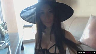 sexy witch up close masturbation