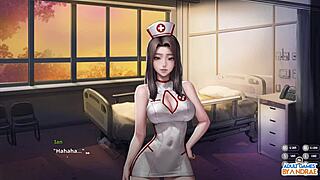 In this emotional asian anime hentai hospital party, naughty nurse yui gives surprise handjob to patient with cumshot and masturbation feelings