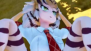 Bengaru Tora from Kemono Friends anime gets wild in HARDCORE hentai ACTION!