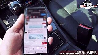 German Amateur Brunette Slut's Big Tits Outdoor POV Fuck!