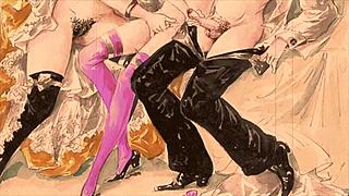 Ilustração Vintage Retrô Antiga