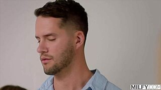 i'm watching milfy nikki cum hard while riding his cock in cowgirl