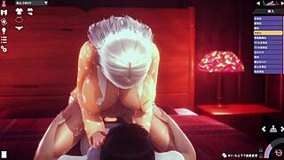 White-Haired Girl Receives Intense Oral And Pussy Play