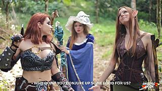 Ever tried outdoor D&D porn with golden rain action?