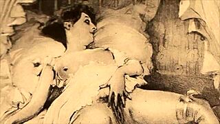 Vintage erotic drawings bring retro anime to life.