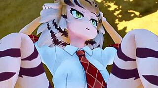 Bengaru Tora from Kemono Friends anime gets wild in HARDCORE hentai ACTION!