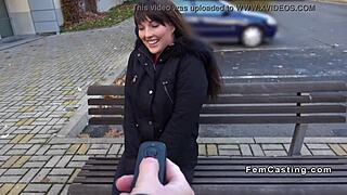 Ever tried vibrating a hot brunette lesbian at a casting?