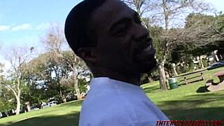 Girl From Park Sucks And Fucks Two Big Black Cocks