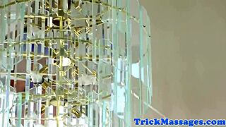 Glam Busty Masseuse Sucks Client's Cock And Swallows Cum!